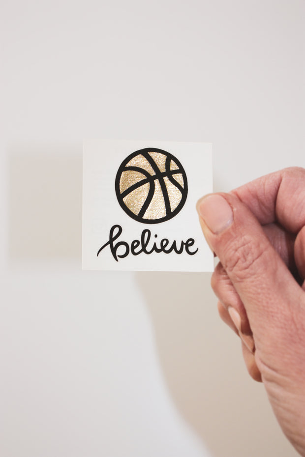 Believe Basketball Temporary Tattoos