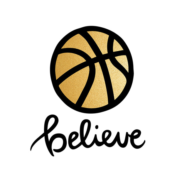 Believe Basketball Temporary Tattoos