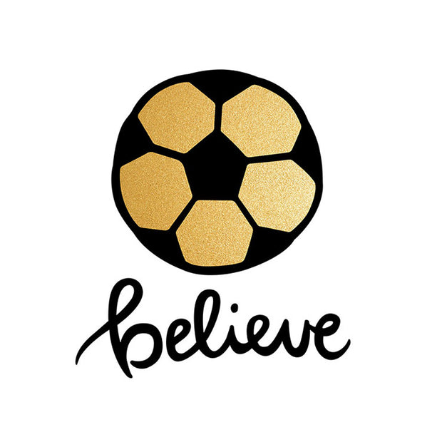 Believe Soccer Temporary Tattoos