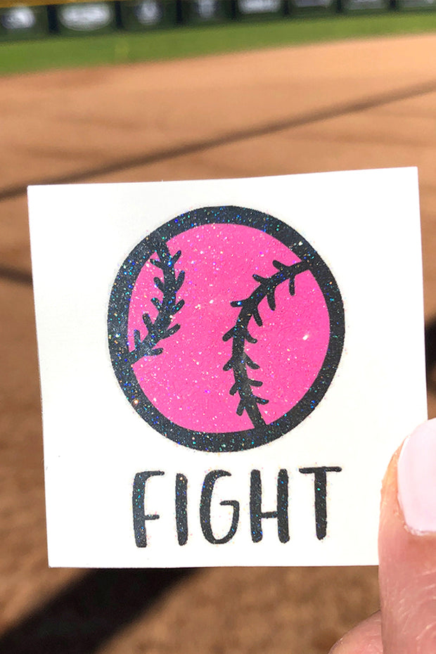 Fight Softball Temporary Tattoos