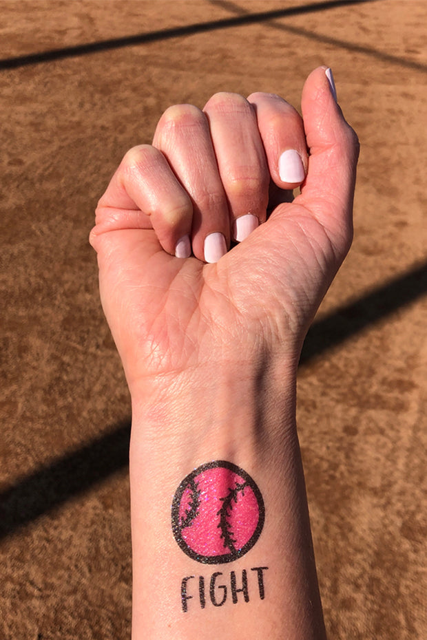 Fight Softball Temporary Tattoos