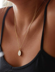 Gold Volleyball Necklace