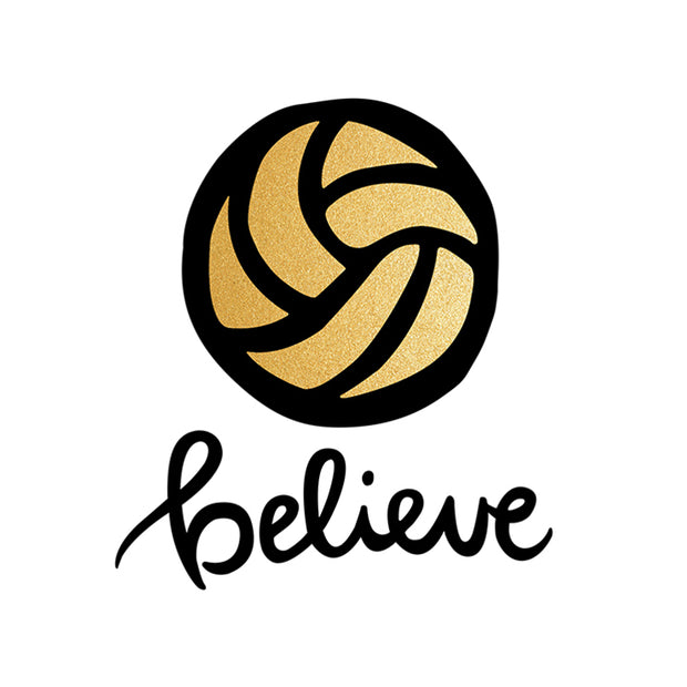 Believe Volleyball Temporary Tattoos