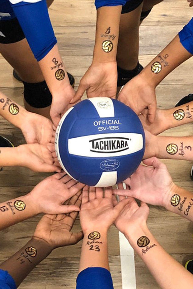 Believe Volleyball Temporary Tattoos