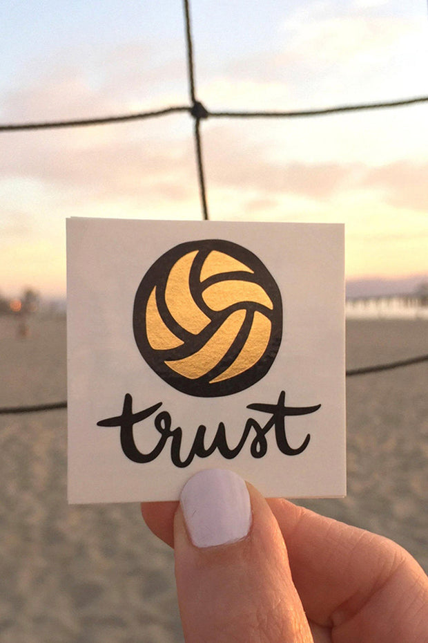 Trust Volleyball Temporary Tattoos